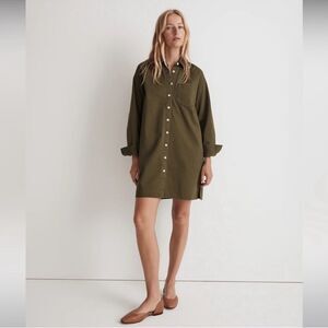 Madewell NWT Mini Shirtdress in (Re)generative Chino Size XS